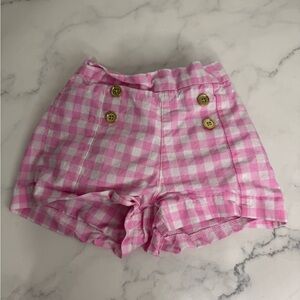 Janie and Jack 18-24 Months. Pink Gingham Short. Gold Buttons. No flaws noted!